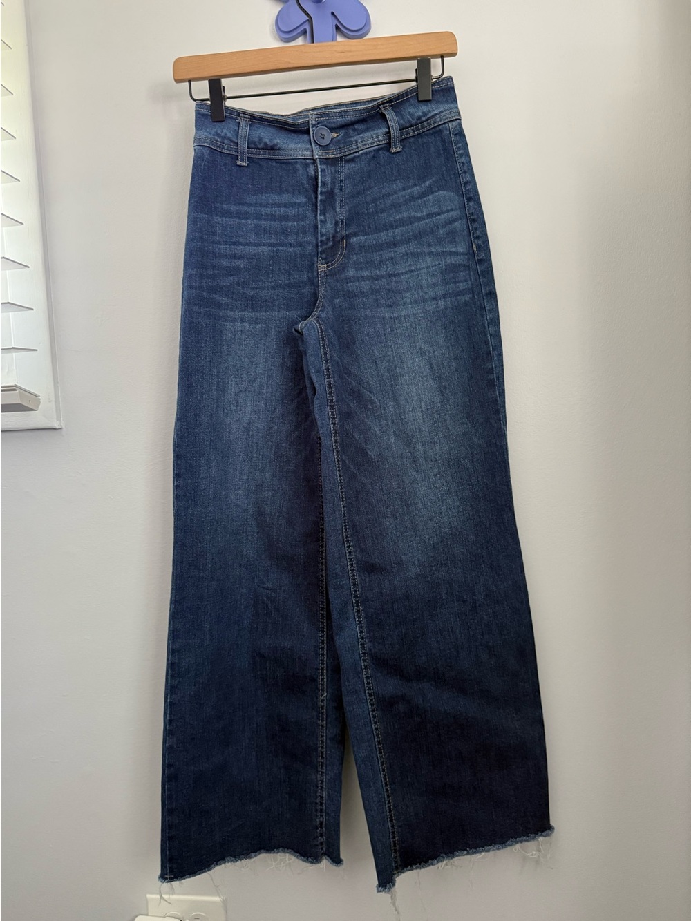 Oat 2/26 Wide Leg Jeans Dark Wash Mid Rise Relaxed Cut Off Capsule